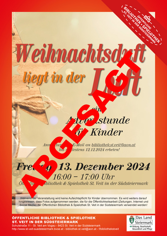 Weihnachtsduft liegt in der Luft - ABGESAGT